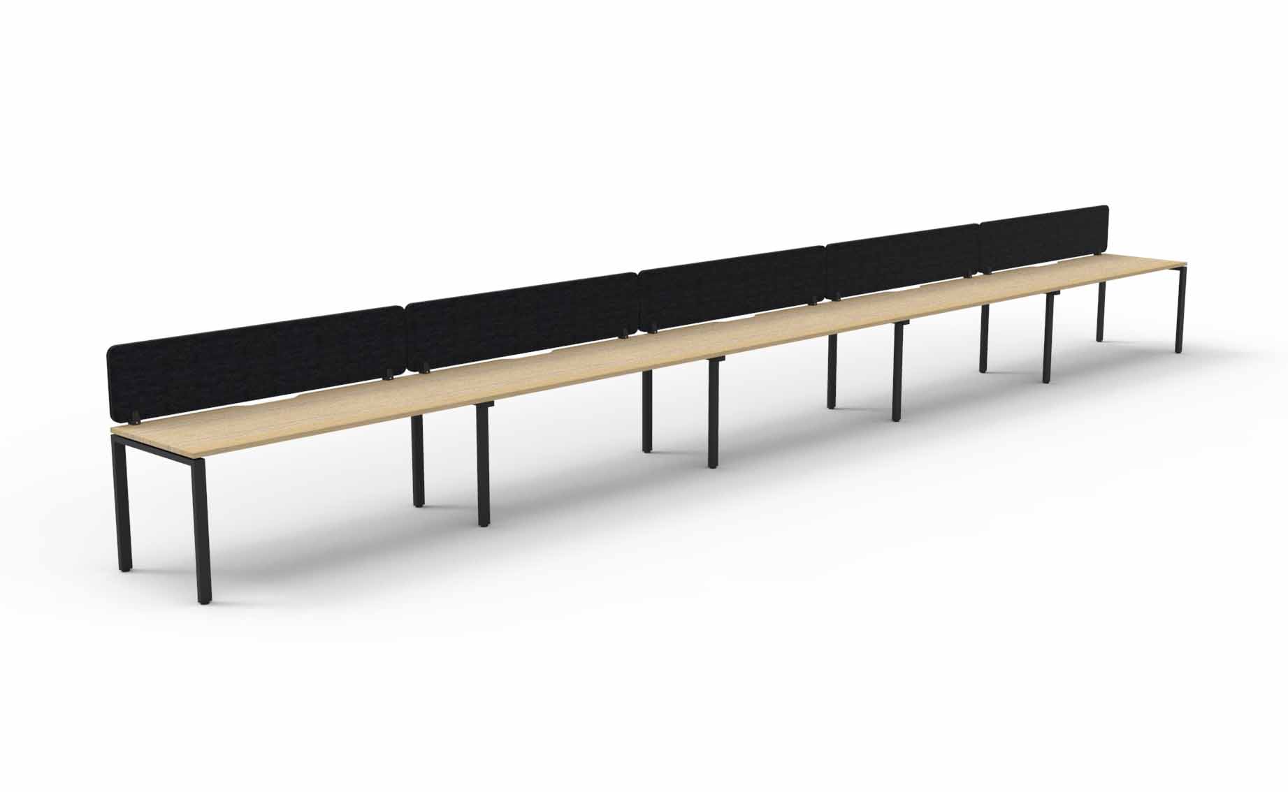 Profile 5 Person Single Sided Workstation - with Eco Screen